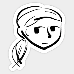 Shy look Sticker